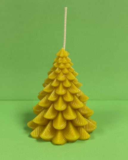 Large X-Mas Tree Candle - 100% Pure Beeswax
