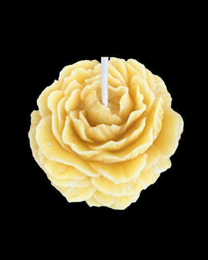 Detailed Rose Handmade Candle – Gold