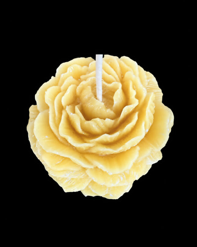 Detailed Rose Handmade Candle – Gold