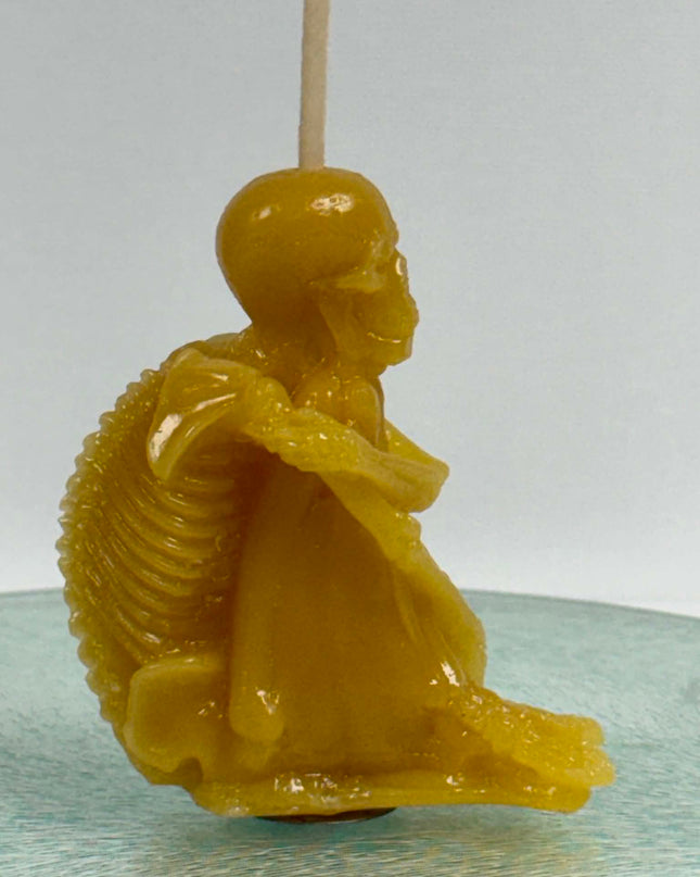 Creepy Skeleton Candle - Gold