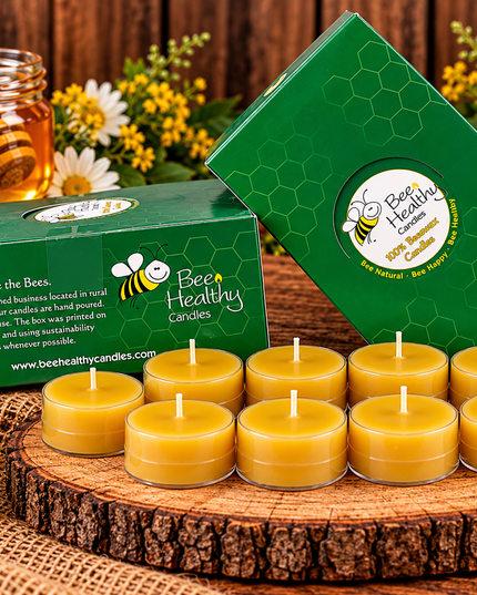 Tealight 12pk - 100% Natural Pure Beeswax