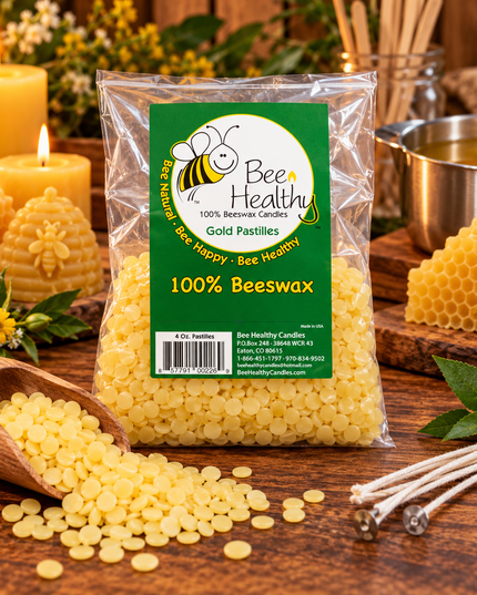 4oz Beeswax Pastilles - 100% Natural Pure Beeswax