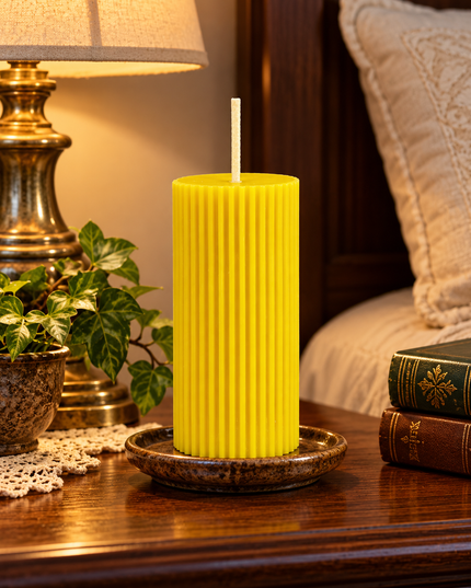 4" Spline Pillar Gold - 100% Natural Pure Beeswax
