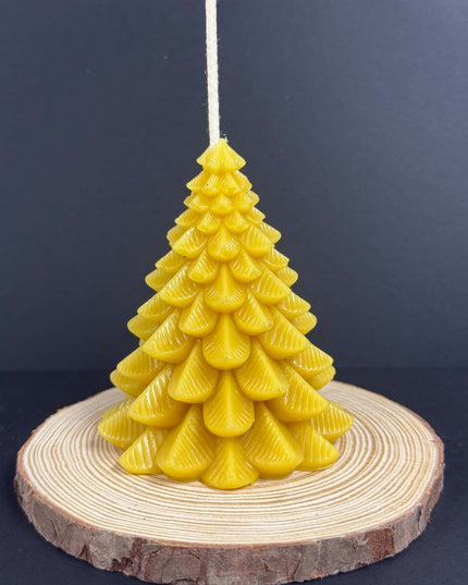 Large X-Mas Tree Candle - 100% Pure Beeswax