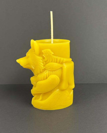 Wolf Pillar - 100% Beeswax Candle
