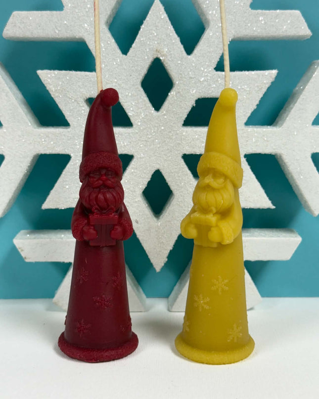 Tall Santa Candle (Gold or Red)