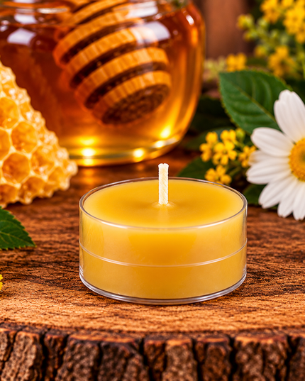 Tealight 12pk - 100% Natural Pure Beeswax