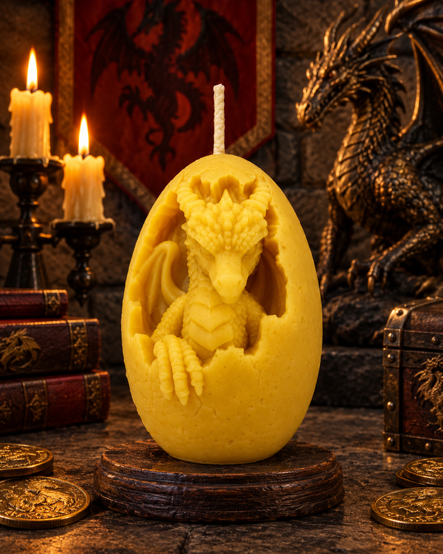 Dragon Egg - 100% Beeswax Candle