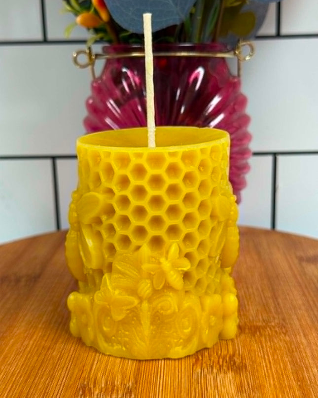 Honeycomb Bee Pillar Gold