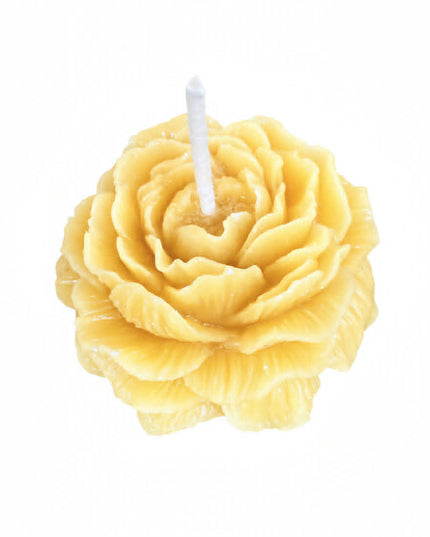 Detailed Rose Handmade Candle – Gold