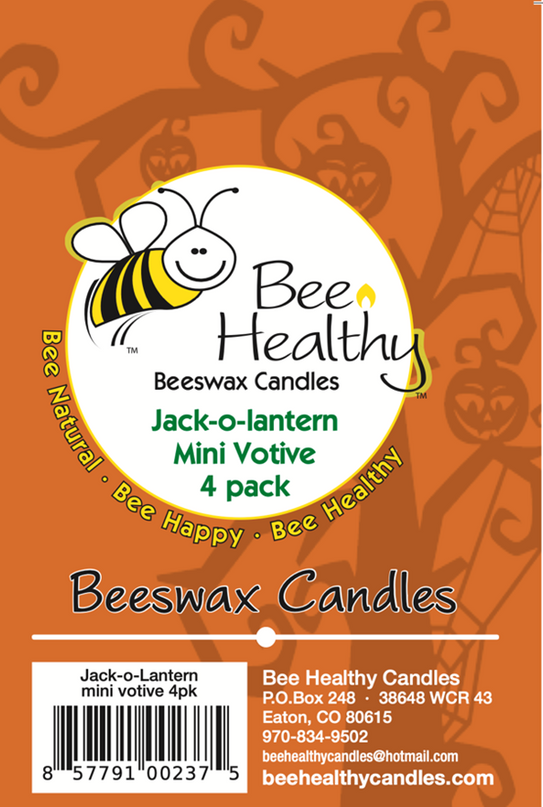 Jack-o-lantern mini votive pack of 4