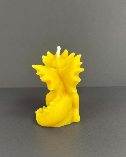 Dragon on Skull - 100% Beeswax Candle