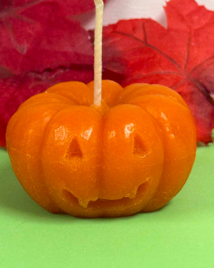 Orange Jack-o-lantern votive