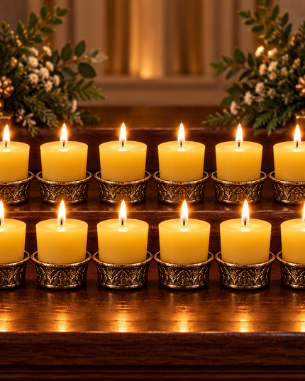 Votive 18pk - 100% Natural Pure Beeswax