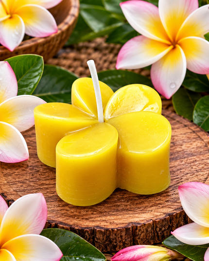 Plumeria Flower - Gold 100% Natural Pure Beeswax
