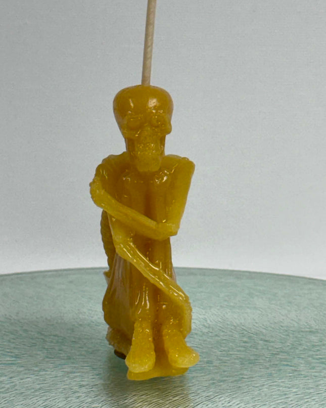 Creepy Skeleton Candle - Gold