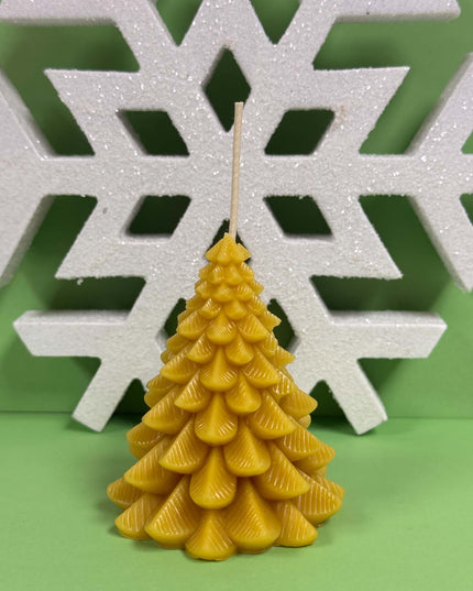 Large X-Mas Tree Candle - 100% Pure Beeswax