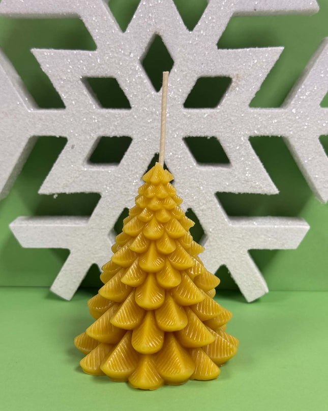 Large X-Mas Tree Candle - 100% Pure Beeswax