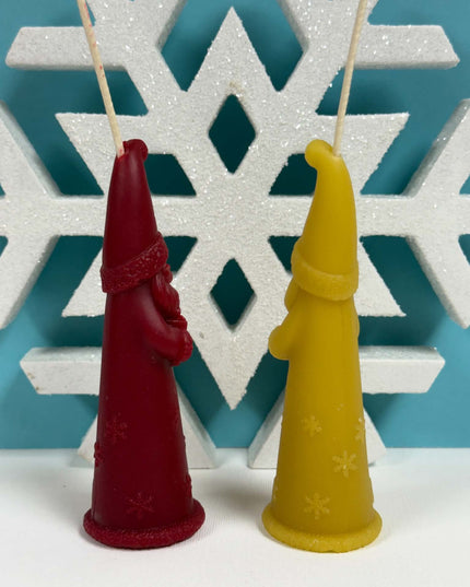 Tall Santa Candle (Gold or Red)