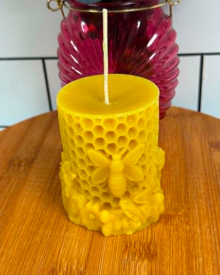 Honeycomb Bee Pillar Gold