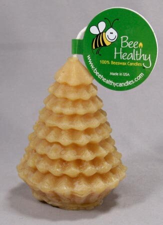 Evergreen / X-Mas Tree Candle (Gold, Green, Red or White)