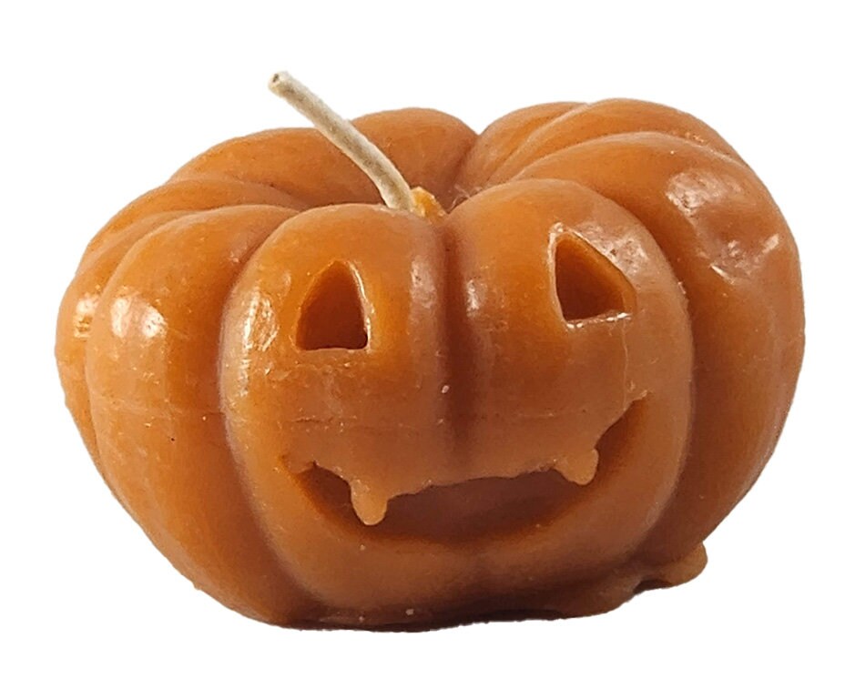 Orange Jack-o-lantern votive