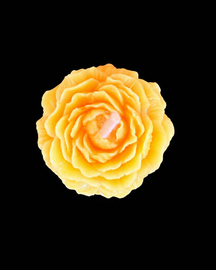 Detailed Rose Handmade Candle – Gold