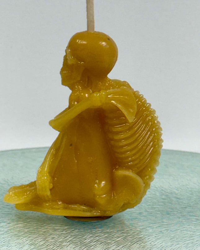 Creepy Skeleton Candle - Gold