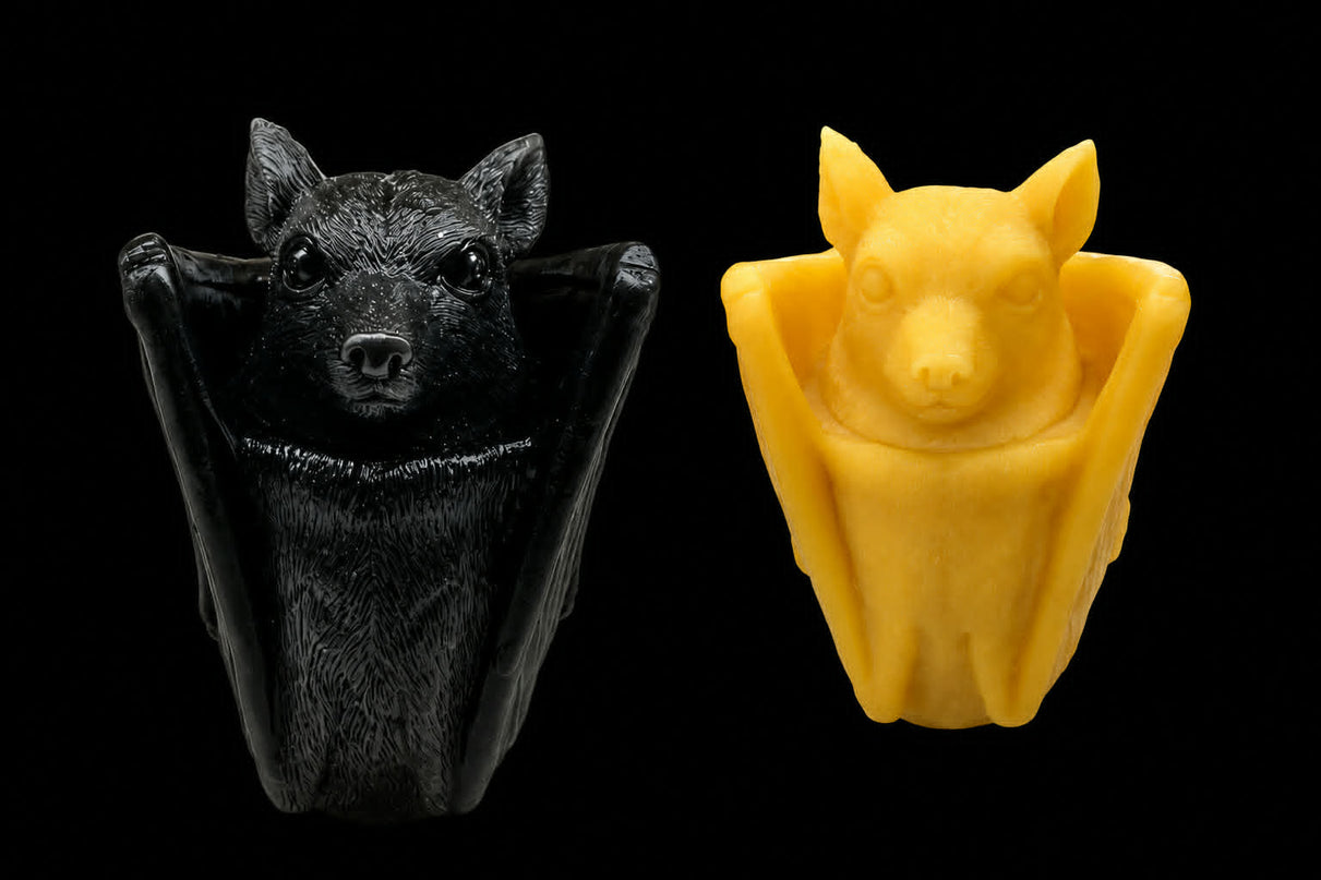 Handmade 100% Beeswax Vampire Bat - Black or Gold