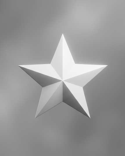 Floating Star  (Gold or White)