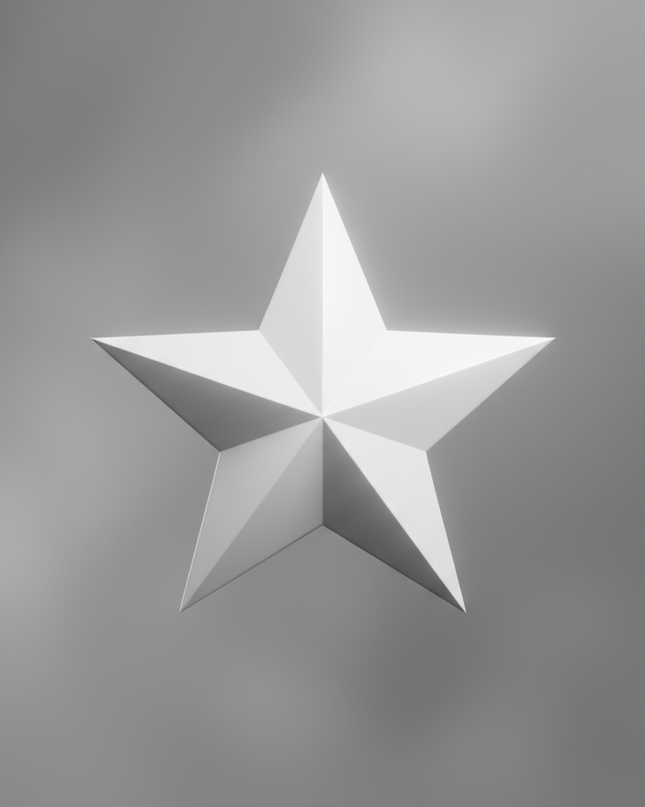 Floating Star  (Gold or White)