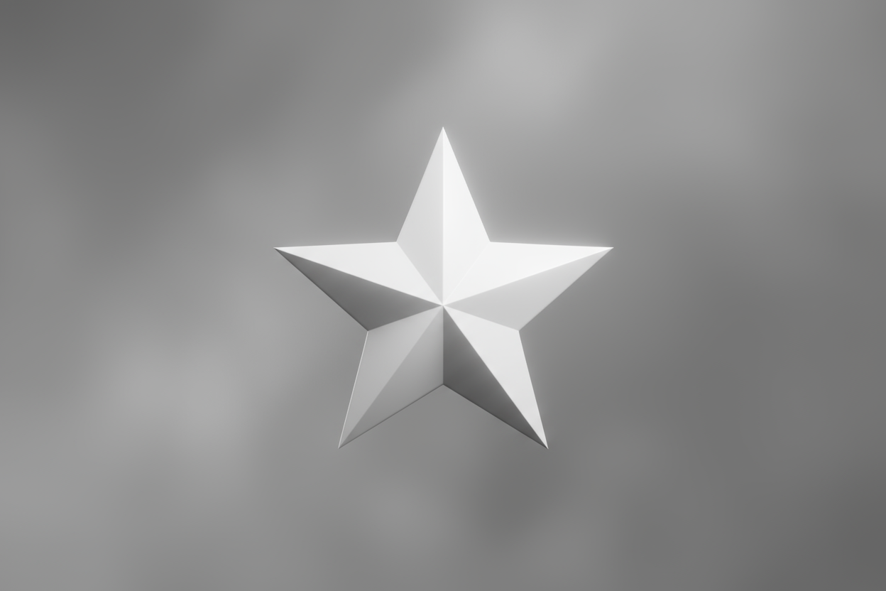 Floating Star  (Gold or White)