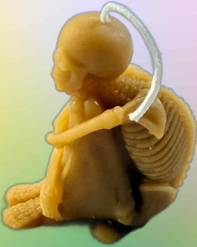 Creepy Skeleton Candle - Gold