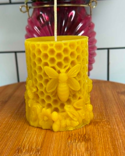 Honeycomb Bee Pillar Gold