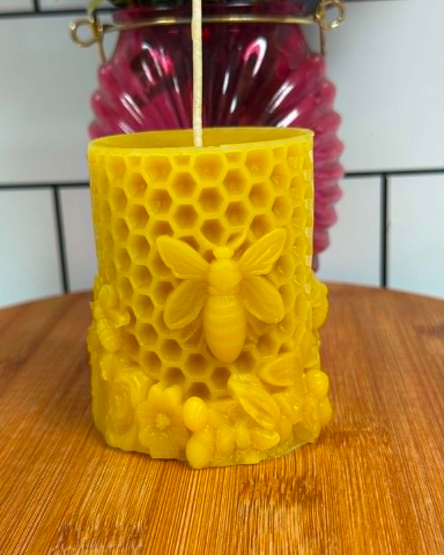 Honeycomb Bee Pillar Gold