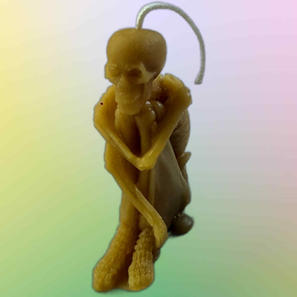 Creepy Skeleton Candle - Gold