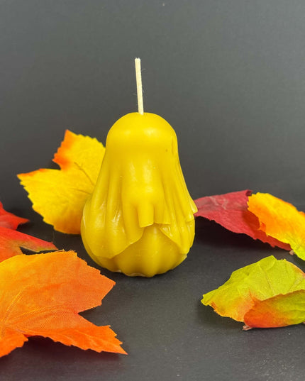 Ghost on Jack-o-Lantern - 100% Pure Beeswax