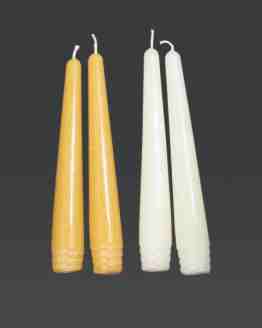6-inch Taper White Beeswax