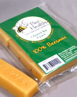 a pack of four one-ounce beeswax bars