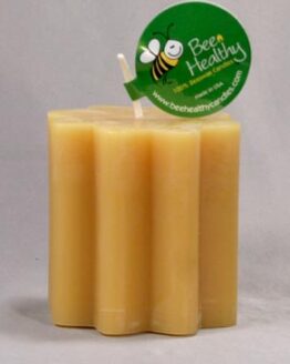 Twisted Octagonal Pillar Beeswax Candle