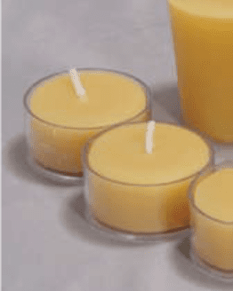Three tealight candles