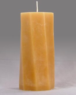 A pillar candle