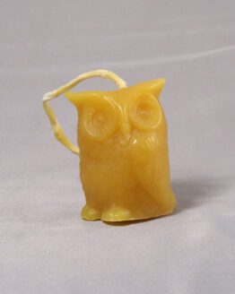 Owl Shaped Gold Beeswax Candle