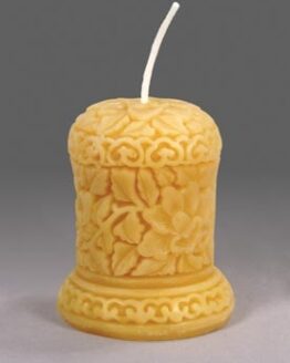 intricately sculpted candle