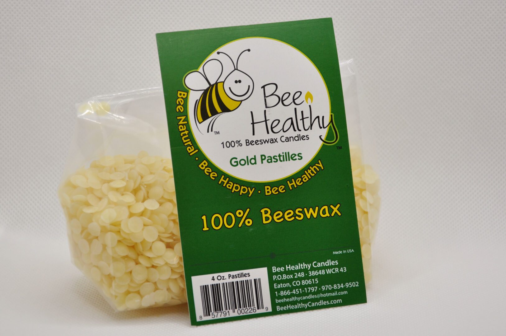 4oz Beeswax Pastilles - Bee Healthy Beeswax Candles