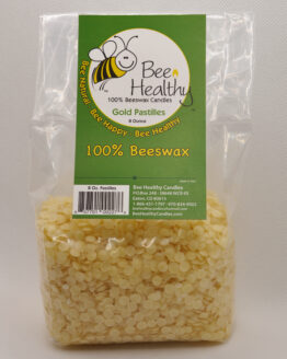 8oz Beeswax Gold Pastilles Packed