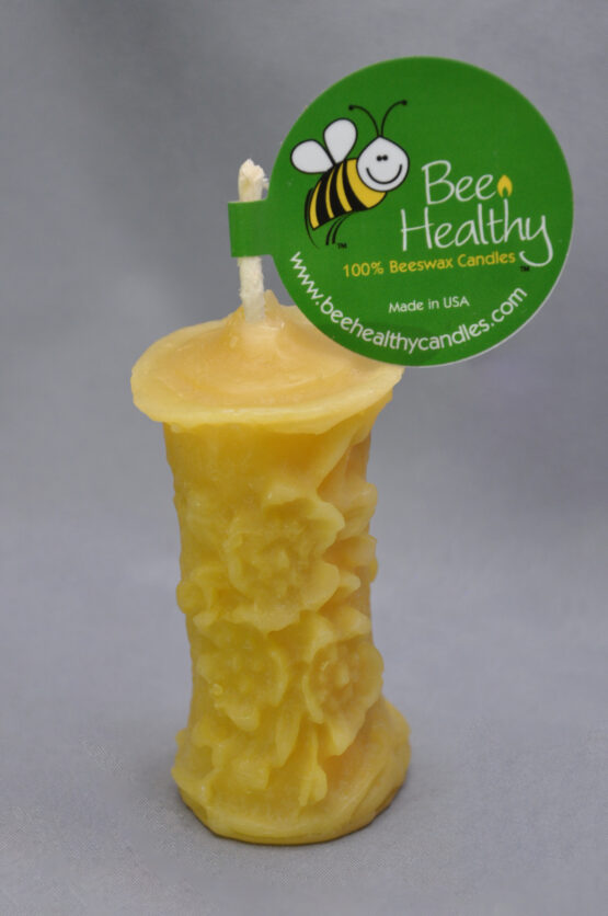 A flower pillar candle