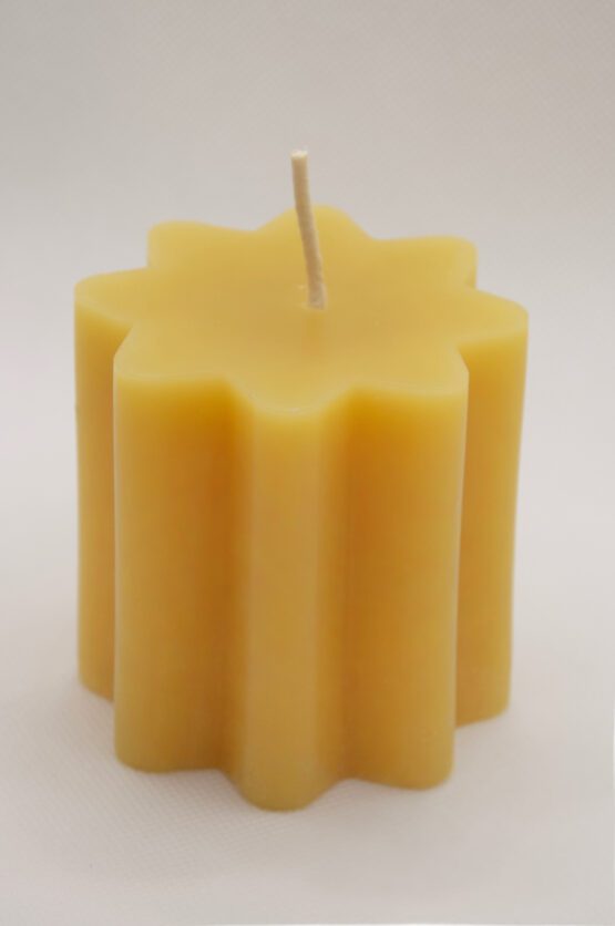 brown sculpted candle